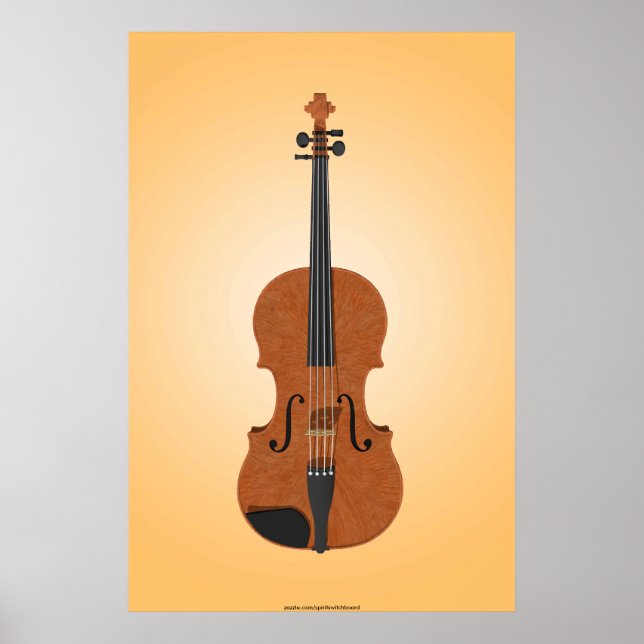 Musik Poster: Violin 3D Model Poster (Framsidan)