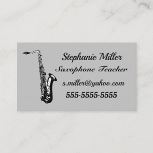 Musik-Professionell. Saxofon. Visitkort