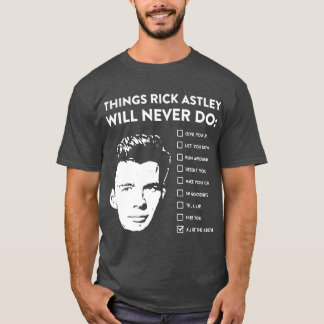 Musik Retroprylar Rick Astley Aldrig Göra Hallowee T Shirt