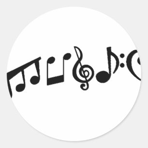 Musik Runt Klistermärke
