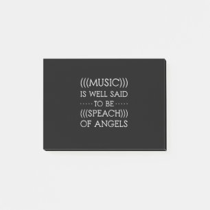Musik sägs vara av Änglar Post-it Block