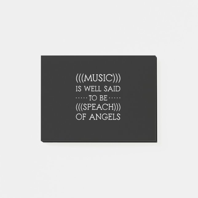 Musik sägs vara av Änglar Post-it Block (Framsida)