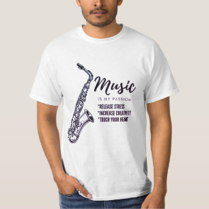Musik, saxofon t shirt