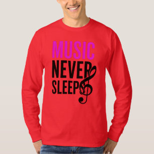 Musik sjunker aldrig - grafiskt teve t shirt