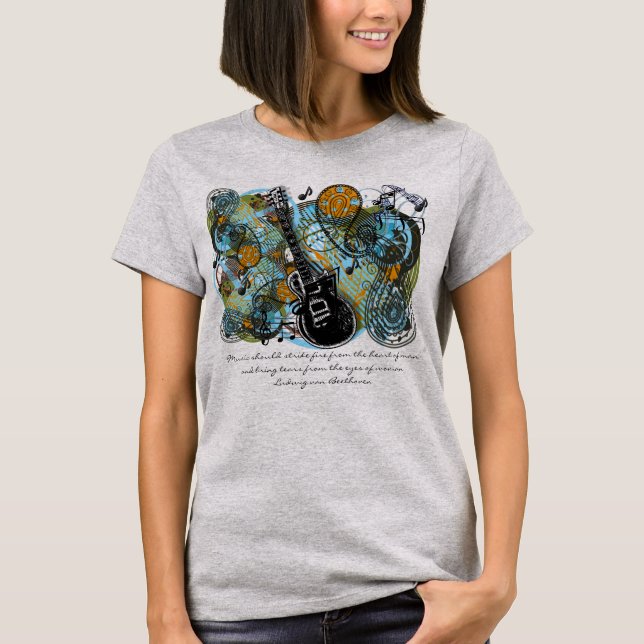 Musik ska skjuta strejkan "inspirationsofferter" tee shirt (Framsida)