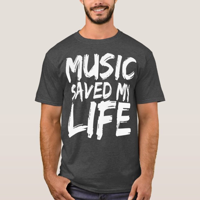 Musik sparade mina livstidsgåvor från Music Älskar T Shirt (Framsida)