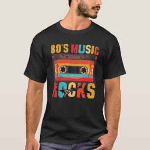 Musik Sten på 80-talet - Vintage Retro Disted T Shirt