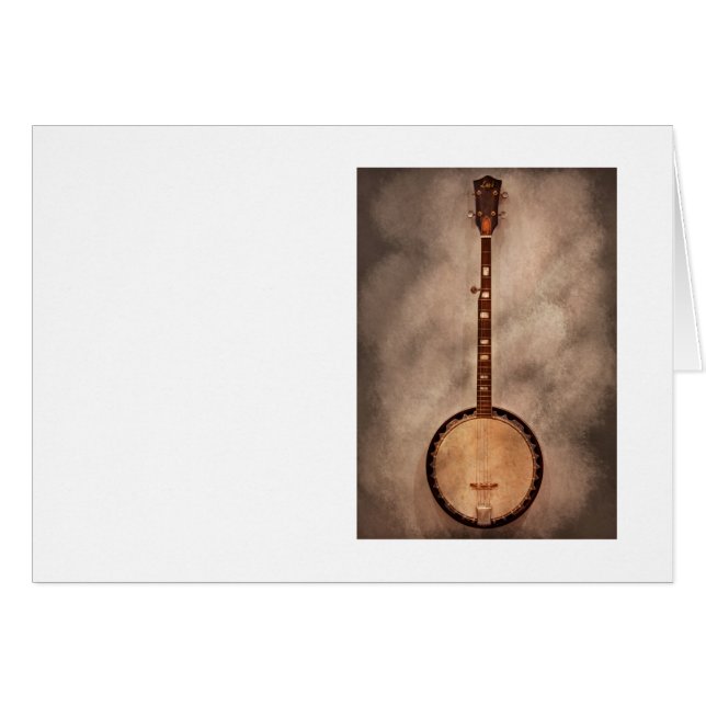 Musik - stränga - Banjo Hälsningskort (Framsidan Horizontal)