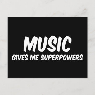 Musik Superkrafter Rollig Superhjälte Musiker Vykort