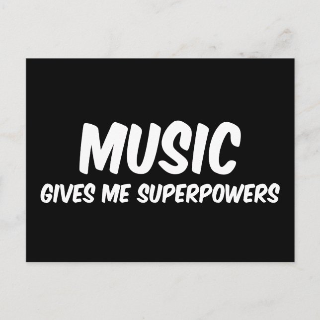 Musik Superkrafter Rollig Superhjälte Musiker Vykort (Framsida)