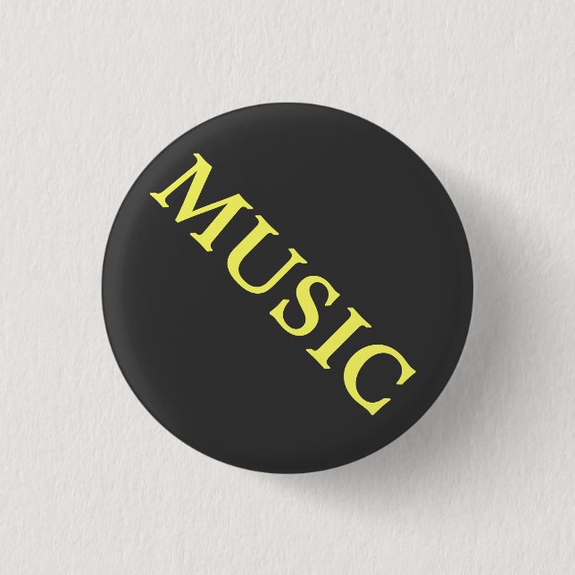 Musik Svart och gul knapp (Framsida)