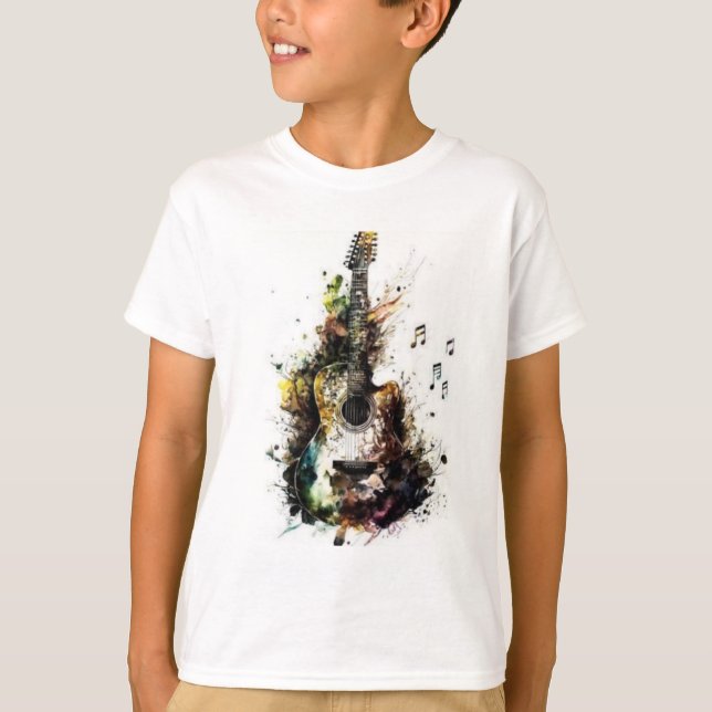 musik t-skjorta t shirt (Framsida)