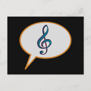 musik tal ballong vykort
