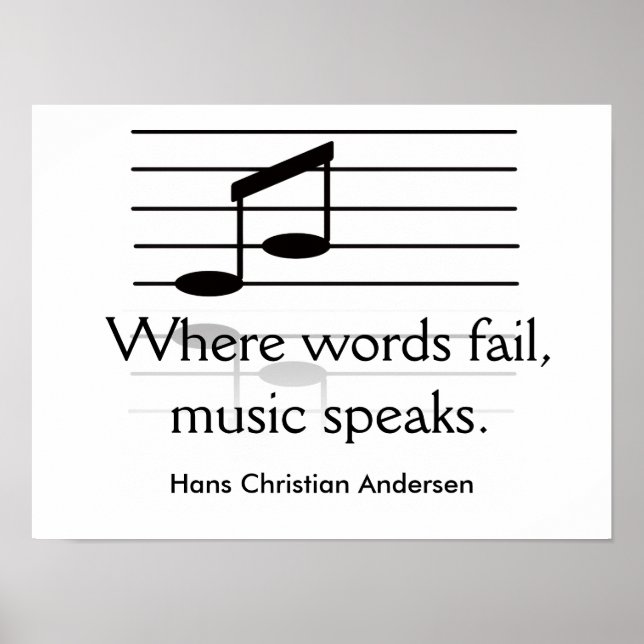 Musik talar - konsttryck poster (Framsidan)