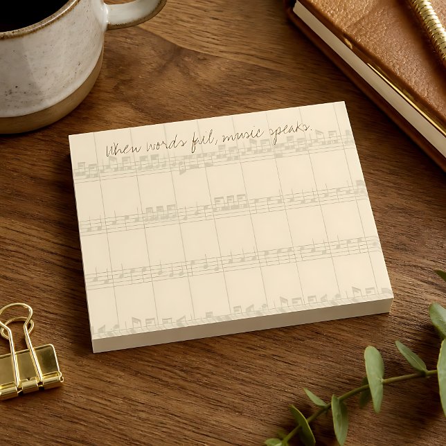 Musik Talar Post-it Block (Skapare uppladdad)