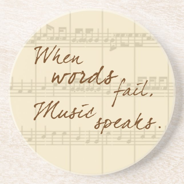Musik talar underlägg (Framsidan)