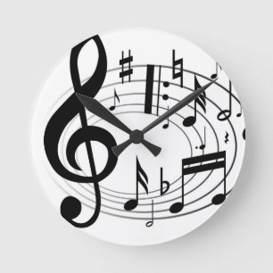 Musik tar tid på rund klocka