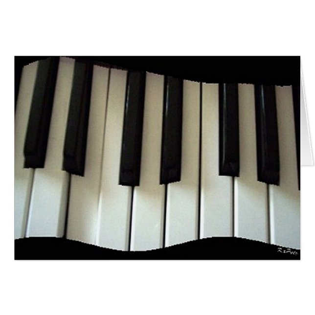 Musik till hjärtat hälsningskort (Framsidan Horizontal)