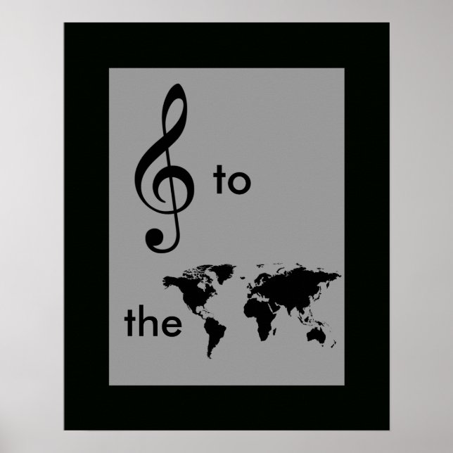 musik till världen, treble clef poster (Framsidan)