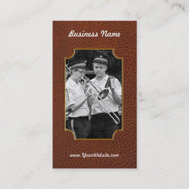 Musik - Trombone - en portion räcker Visitkort (Framsida)