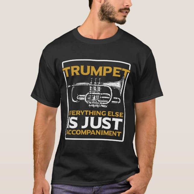 Musik Trompete T Shirt (Framsida)