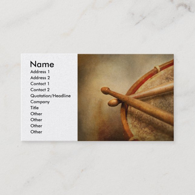 Musik - Trumma - Kadens Visitkort (Framsida)