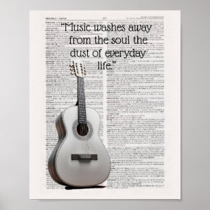 "Musik tvättar bort från själen från dammet Poster