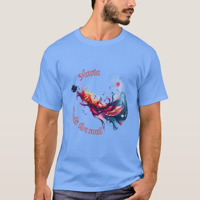 Musik underblåser själen. t shirt (Framsida)