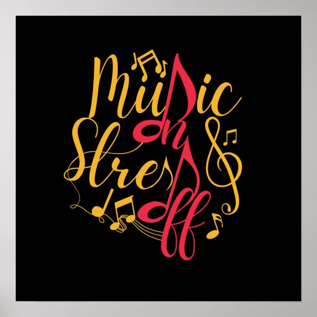Musik vid Stressa av (1) Poster av inspirationsoff (Framsidan)