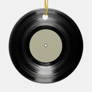 musik vinylpost julgransprydnad keramik
