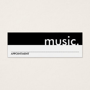 musik. (visitkort) litet visitkort