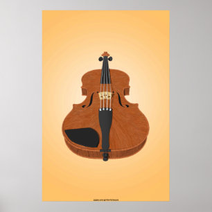 Musikaffisch: Fiolen 3D modellerar Poster