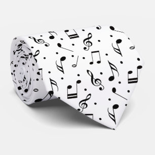 Musikal för mönster för musiksymboler flott slips
