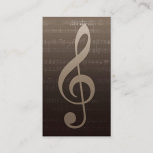 Musikal för vintage för musikläraremusiker visitkort
