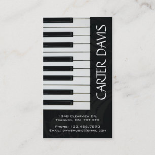 Musikalen instrumenterar - pianot visitkort