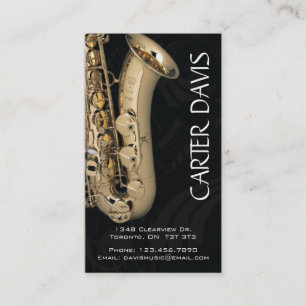 Musikalen instrumenterar - Saxaphone Visitkort