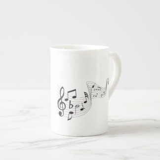 Musikalen noterar benporslinmuggar benporslin mugg