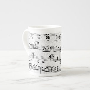 Musikalen noterar benporslinmuggen benporslin mugg