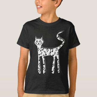 Musikalen noterar katten t-shirt
