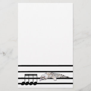Musikalisk Bengal katt Brevpapper