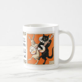 Musikalisk Dansande Kanin och Katt Kaffemugg