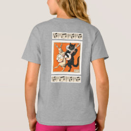 Musikalisk Dansande Kanin och Katt T Shirt