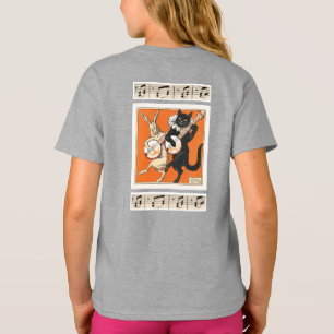 Musikalisk Dansande Kanin och Katt T Shirt