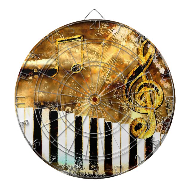 Musikalisk Grunge Dartboard Piltavla (Framsidan)