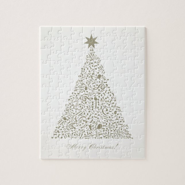 Musikalisk julgran pussel (Vertikal)