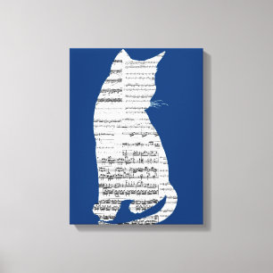 Musikalisk katt canvastryck