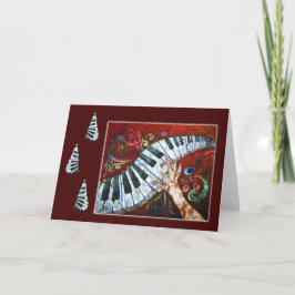 Musikalisk Merriment - pianohelgdagkort Helgkort