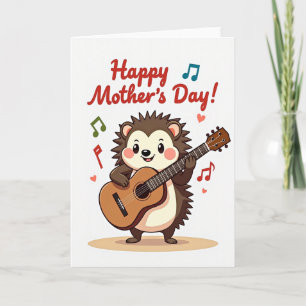 Musikalisk Mors dag Djurkort Kort