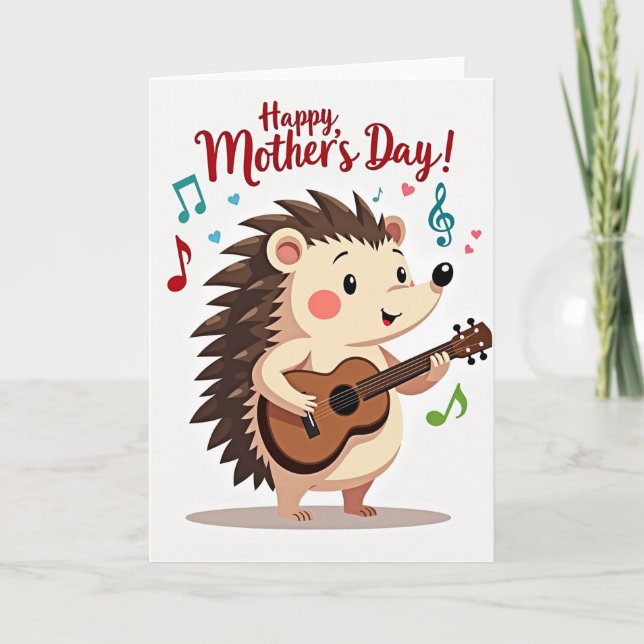 Musikalisk Mors Dag Konstkort Kort (Framsida)