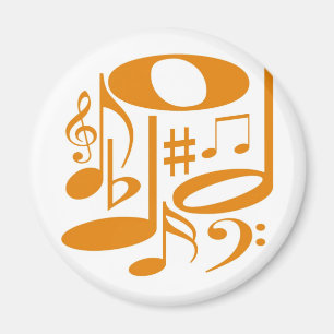 Musikalisk orange magnet